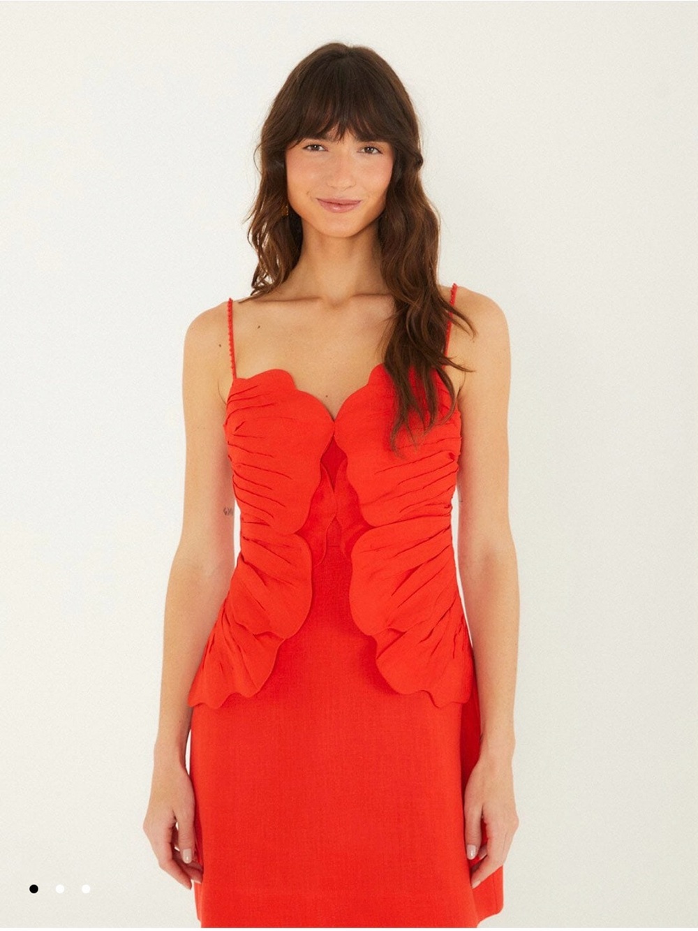FARM Rio Red Spaghetti-Strap Mini Dress